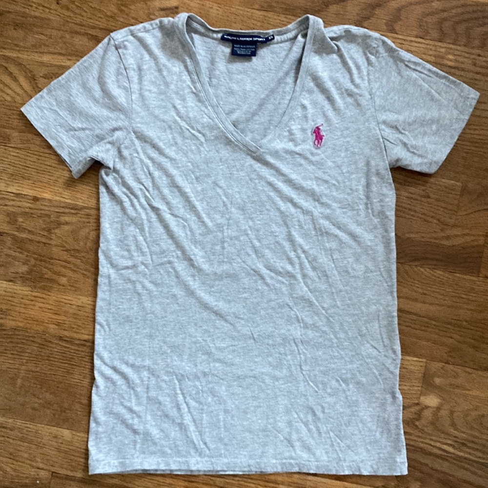 Ralph Lauren Sport gray V-neck tee
